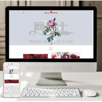 （自适应手机版）响应式自适应鲜花花店展示织梦dedecms模板 html5花艺网站源码